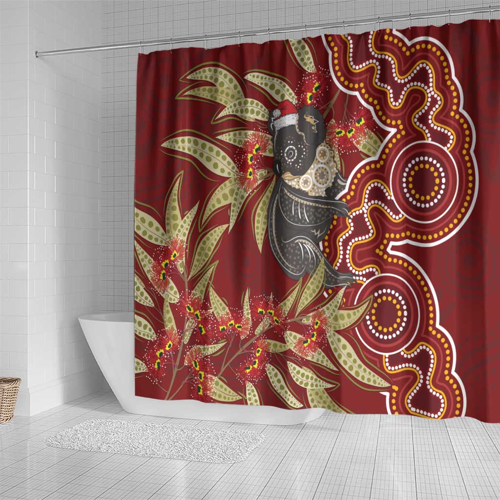 Australia Santa Koala Shower Curtain Aboriginal Style