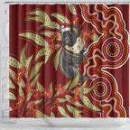 Australia Santa Koala Shower Curtain Aboriginal Style