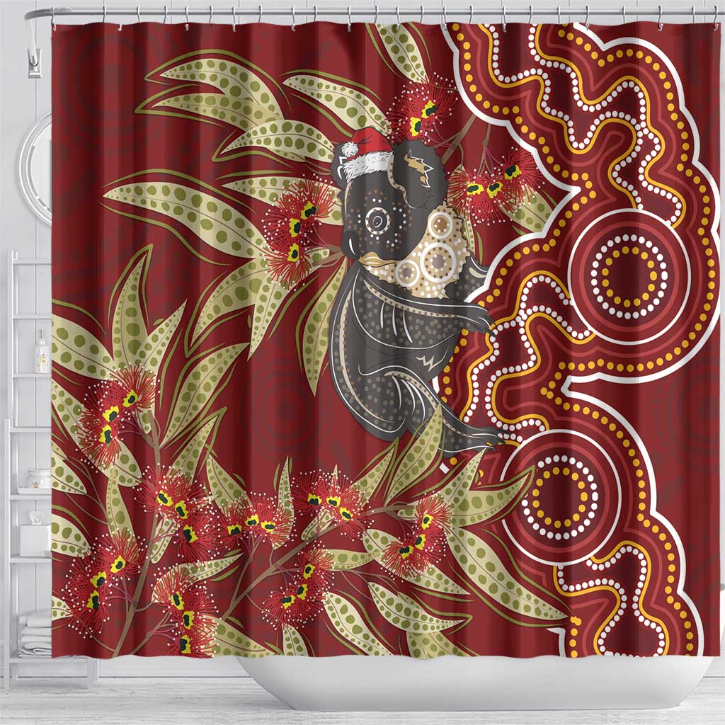 Australia Santa Koala Shower Curtain Aboriginal Style