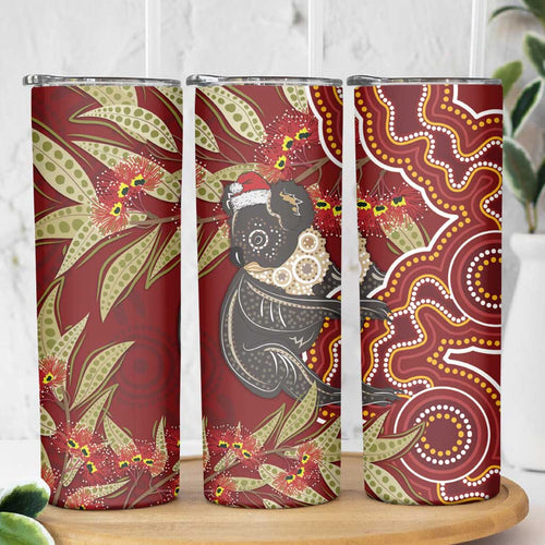Australia Santa Koala Skinny Tumbler Aboriginal Style