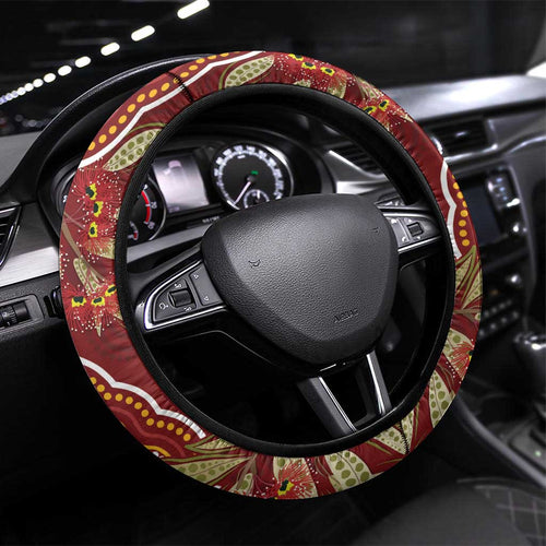 Australia Santa Koala Steering Wheel Cover Aboriginal Style