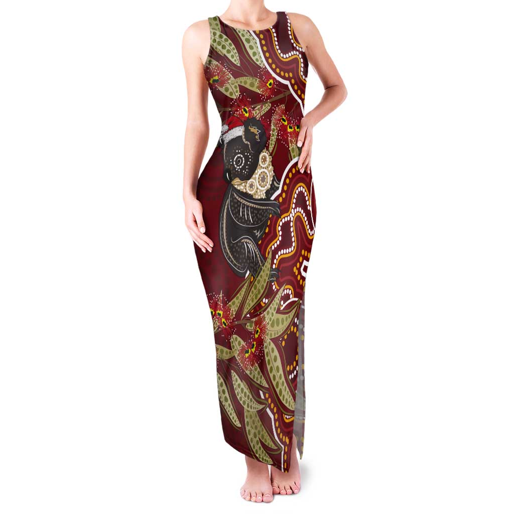 Australia Santa Koala Tank Maxi Dress Aboriginal Style