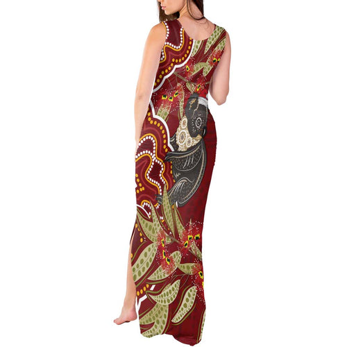 Australia Santa Koala Tank Maxi Dress Aboriginal Style