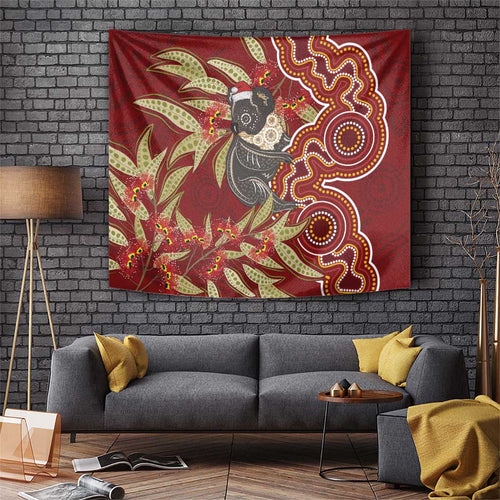 Australia Santa Koala Tapestry Aboriginal Style