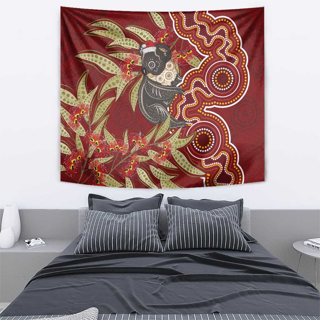 Australia Santa Koala Tapestry Aboriginal Style
