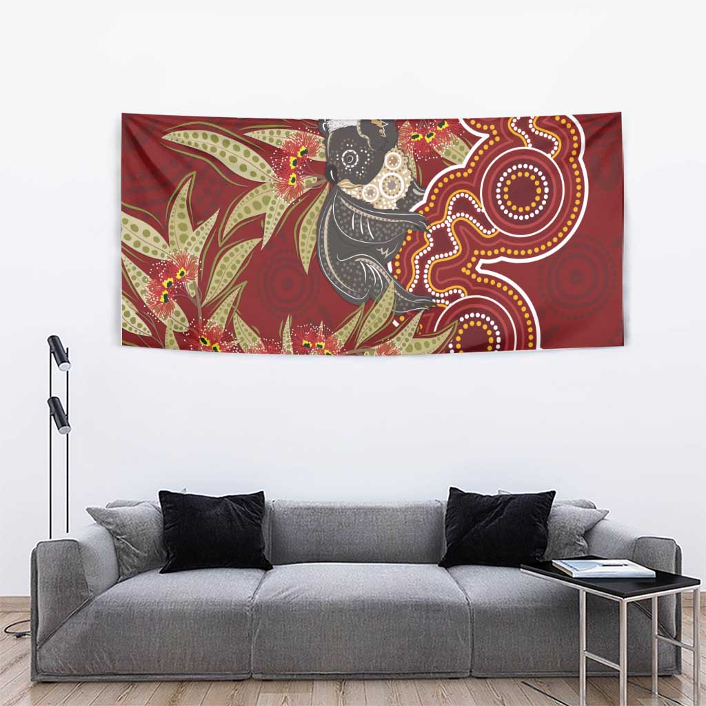 Australia Santa Koala Tapestry Aboriginal Style