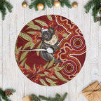Australia Santa Koala Tree Skirt Aboriginal Style