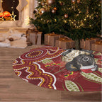Australia Santa Koala Tree Skirt Aboriginal Style