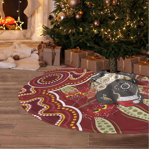 Australia Santa Koala Tree Skirt Aboriginal Style