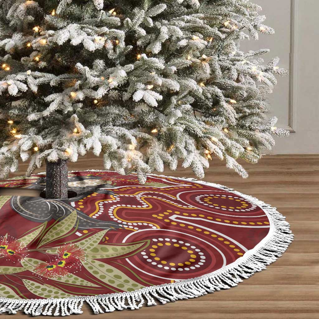 Australia Santa Koala Tree Skirt Aboriginal Style