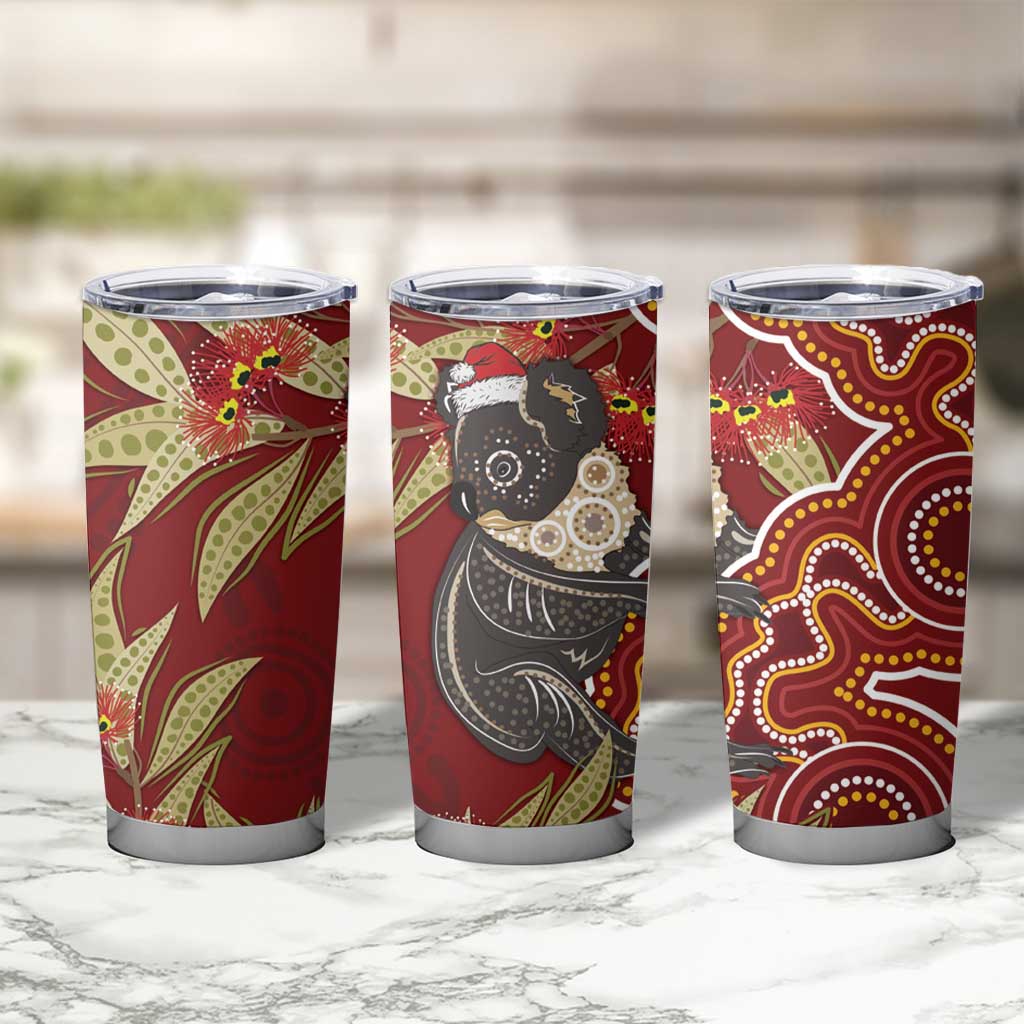 Australia Santa Koala Tumbler Cup Aboriginal Style
