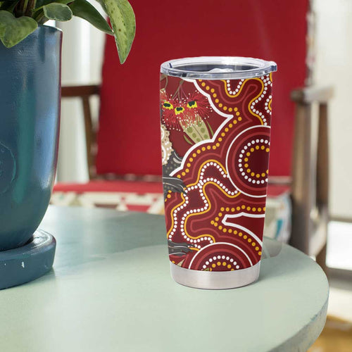 Australia Santa Koala Tumbler Cup Aboriginal Style