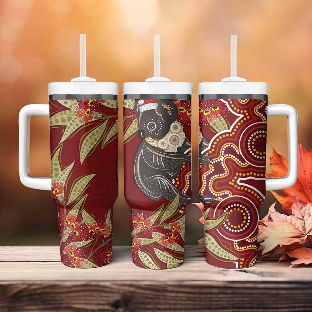 Australia Santa Koala Tumbler With Handle Aboriginal Style