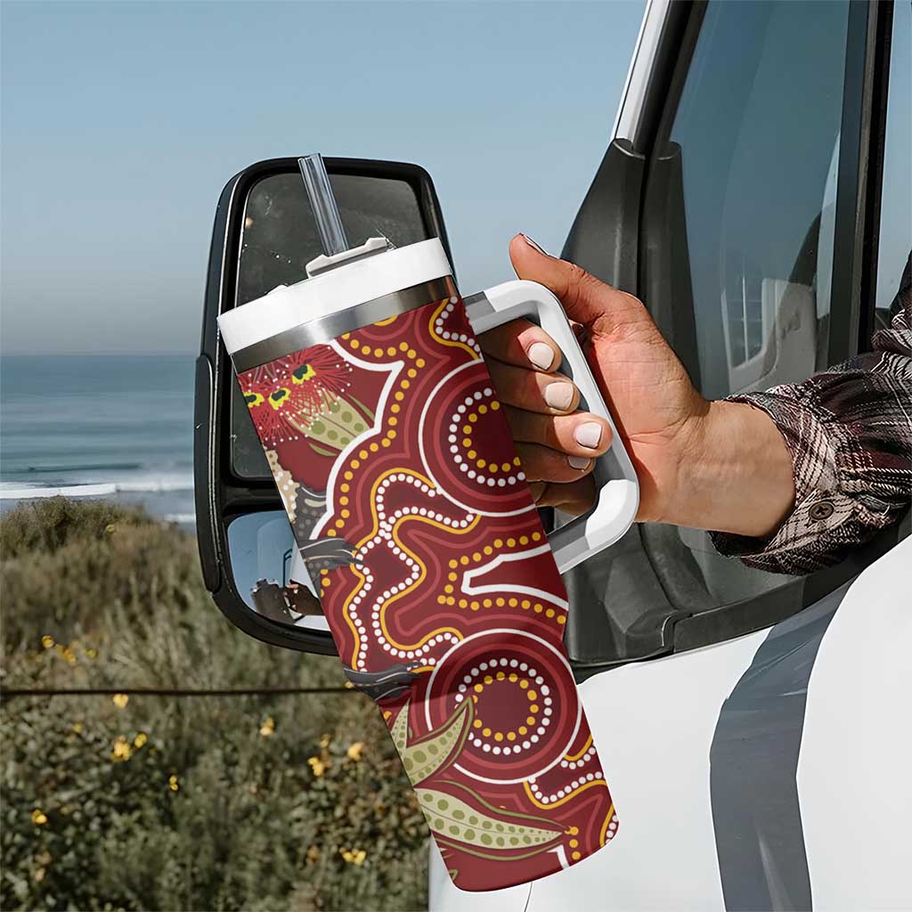 Australia Santa Koala Tumbler With Handle Aboriginal Style