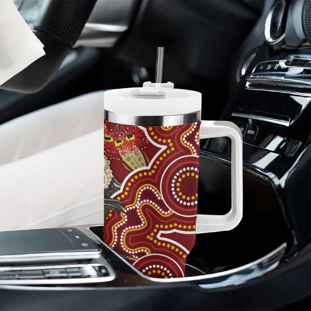 Australia Santa Koala Tumbler With Handle Aboriginal Style