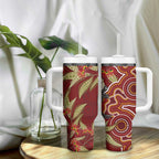Australia Santa Koala Tumbler With Handle Aboriginal Style