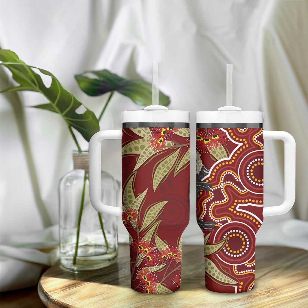 Australia Santa Koala Tumbler With Handle Aboriginal Style