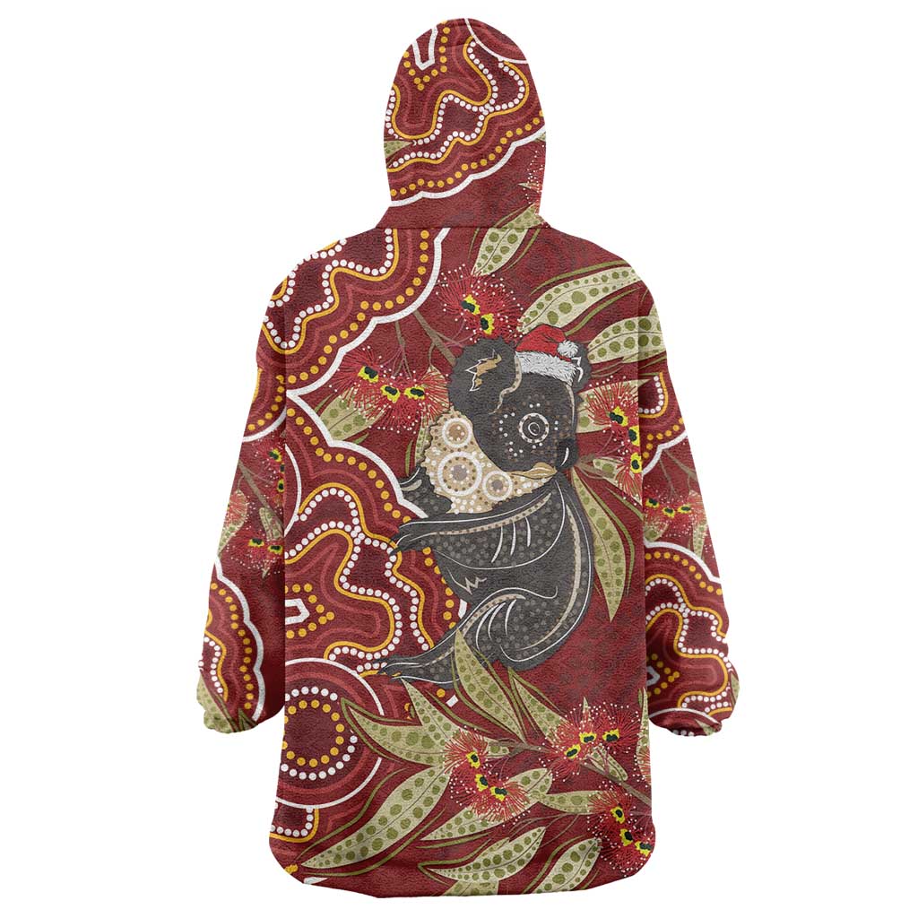 Australia Santa Koala Wearable Blanket Hoodie Aboriginal Style
