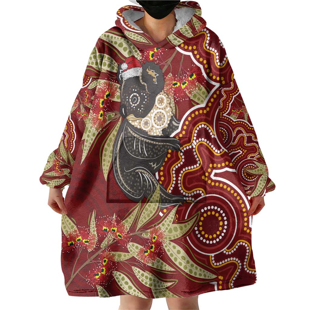 Australia Santa Koala Wearable Blanket Hoodie Aboriginal Style