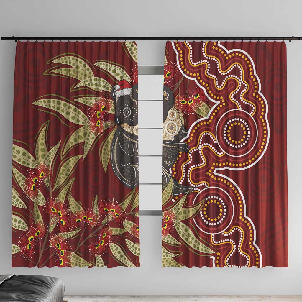 Australia Santa Koala Window Curtain Aboriginal Style