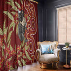 Australia Santa Koala Window Curtain Aboriginal Style