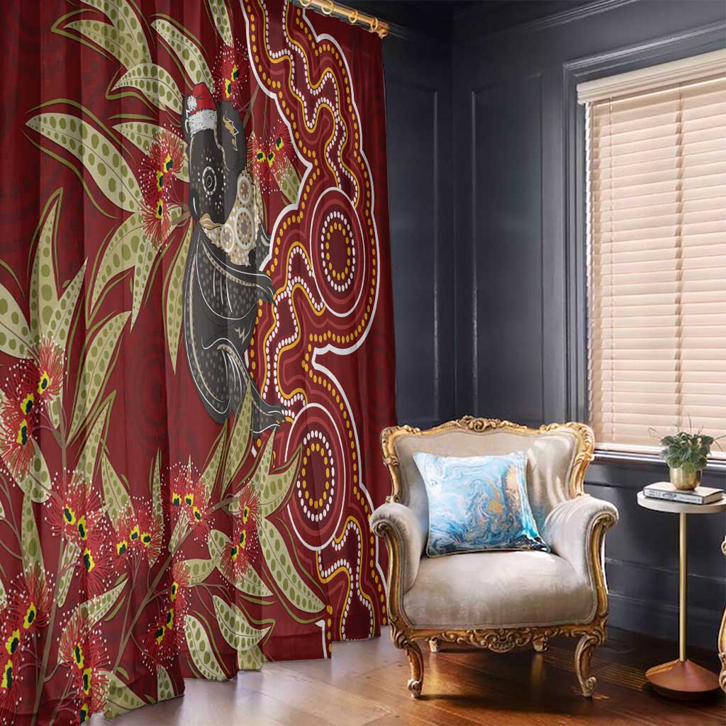 Australia Santa Koala Window Curtain Aboriginal Style