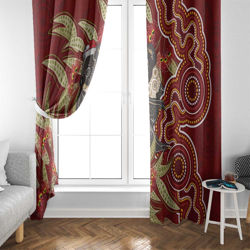 Australia Santa Koala Window Curtain Aboriginal Style