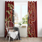 Australia Santa Koala Window Curtain Aboriginal Style