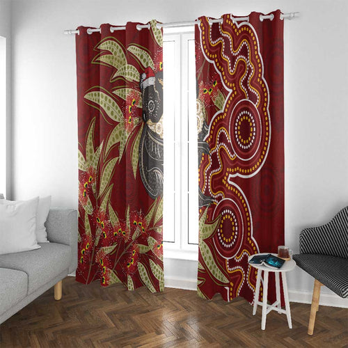 Australia Santa Koala Window Curtain Aboriginal Style