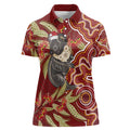 Australia Santa Koala Women Polo Shirt Aboriginal Style