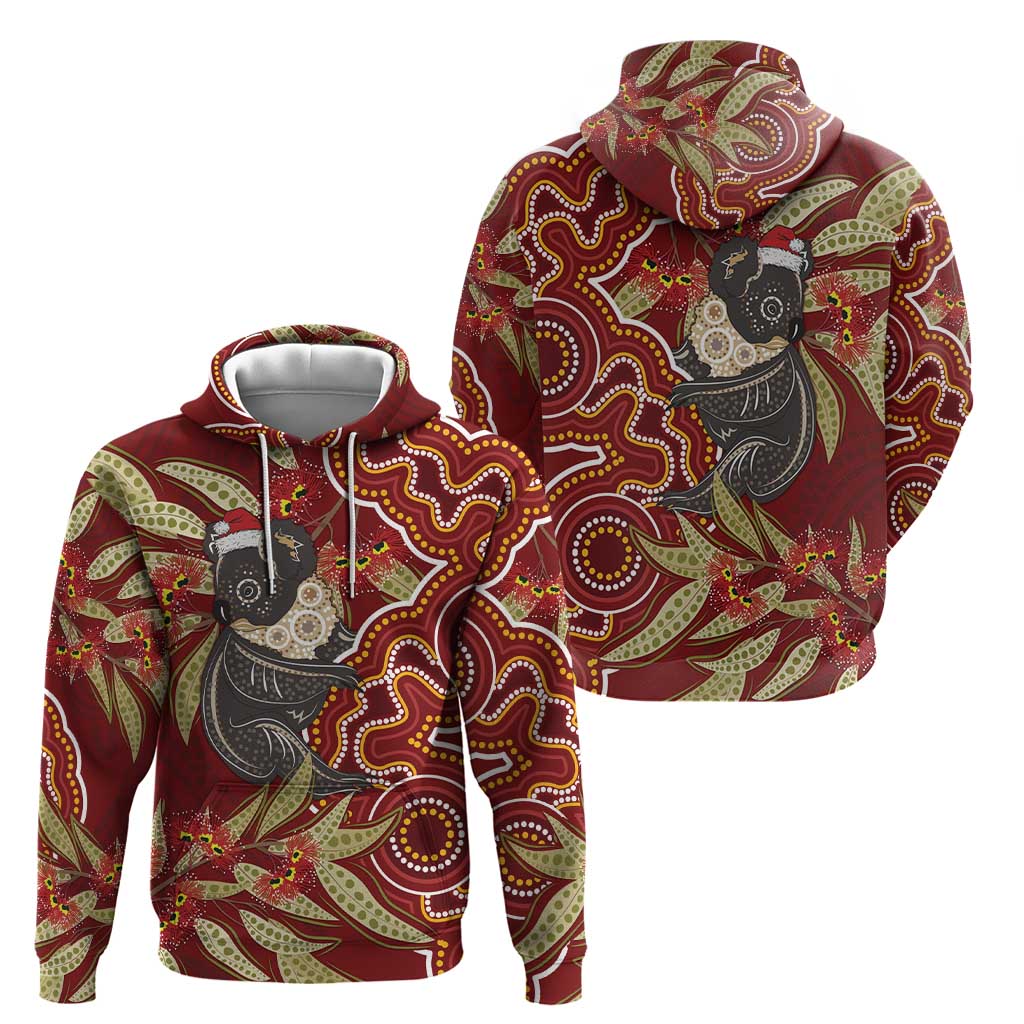 Australia Santa Koala Zip Hoodie Aboriginal Style