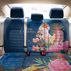 Australia Christmas Pink Cockatoo with Banksia Back Car Seat Cover Snowy Blue - Aussie Hoodie
