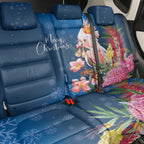 Australia Christmas Pink Cockatoo with Banksia Back Car Seat Cover Snowy Blue - Aussie Hoodie