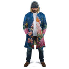 Australia Christmas Pink Cockatoo with Banksia Cloak Snowy Blue - Aussie Hoodie