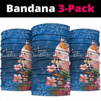Australia Christmas Pink Cockatoo with Banksia Neck Gaiter Snowy Blue - Aussie Hoodie