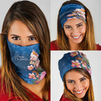 Australia Christmas Pink Cockatoo with Banksia Neck Gaiter Snowy Blue - Aussie Hoodie