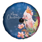 Australia Christmas Pink Cockatoo with Banksia Spare Tire Cover Snowy Blue - Aussie Hoodie