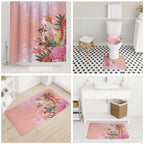 Australia Christmas Pink Cockatoo with Banksia Bathroom Set Coral Pink - Aussie Hoodie