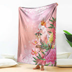 Australia Christmas Pink Cockatoo with Banksia Blanket Coral Pink - Aussie Hoodie