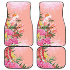 Australia Christmas Pink Cockatoo with Banksia Car Mats Coral Pink - Aussie Hoodie