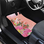 Australia Christmas Pink Cockatoo with Banksia Car Mats Coral Pink - Aussie Hoodie