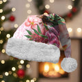 Australia Christmas Pink Cockatoo with Banksia Christmas Santa Hat Coral Pink - Aussie Hoodie