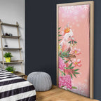 Australia Christmas Pink Cockatoo with Banksia Door Cover Coral Pink - Aussie Hoodie