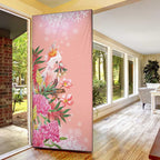 Australia Christmas Pink Cockatoo with Banksia Door Cover Coral Pink - Aussie Hoodie