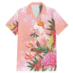 Australia Christmas Pink Cockatoo with Banksia Family Matching Mermaid Dress and Hawaiian Shirt Coral Pink - Aussie Hoodie