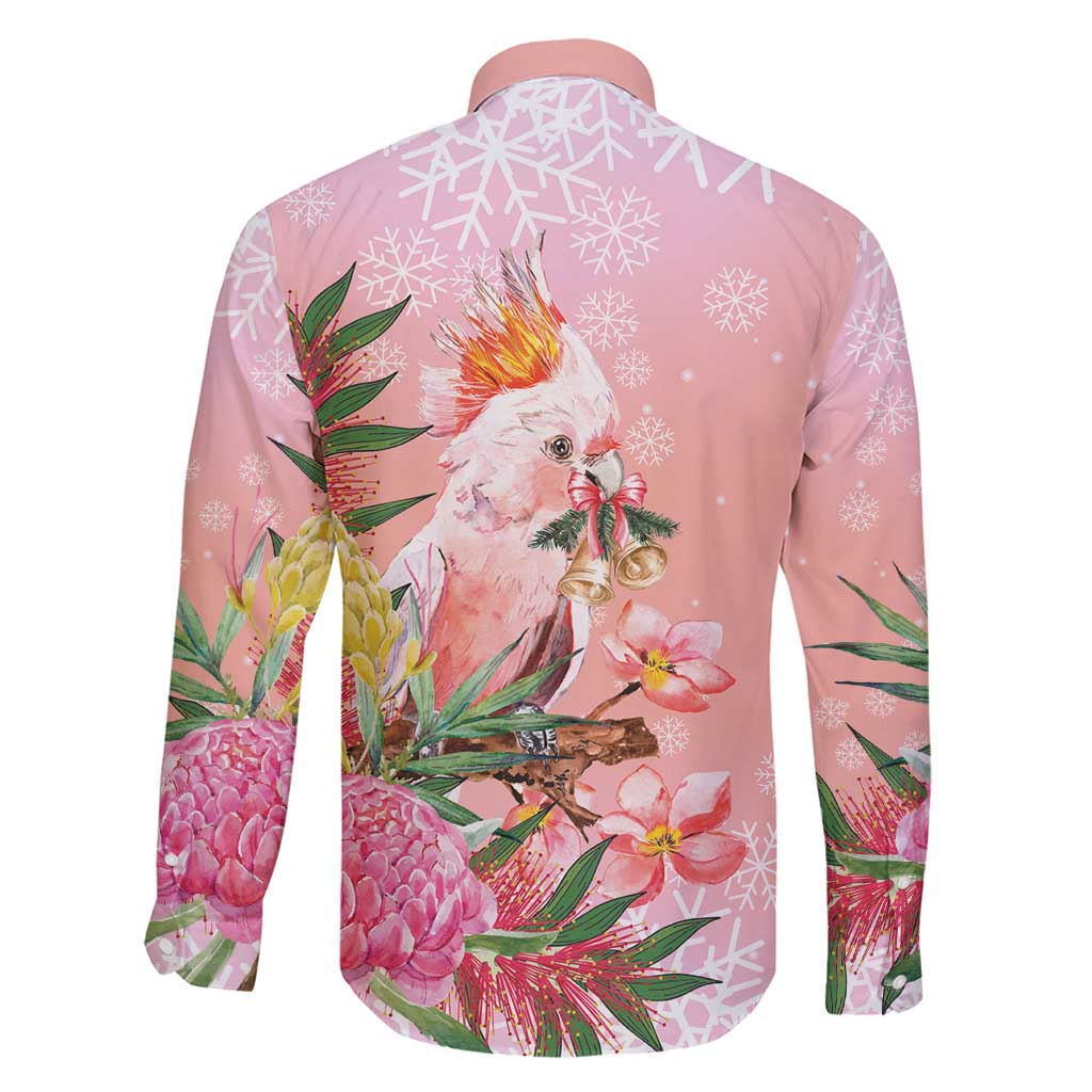 Australia Christmas Pink Cockatoo with Banksia Family Matching Summer Maxi Dress and Hawaiian Shirt Coral Pink - Aussie Hoodie