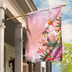 Australia Christmas Pink Cockatoo with Banksia Garden Flag Coral Pink - Aussie Hoodie