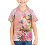 Australia Christmas Pink Cockatoo with Banksia Hawaiian Shirt Coral Pink - Aussie Hoodie