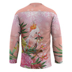 Australia Christmas Pink Cockatoo with Banksia Hockey Jersey Coral Pink - Aussie Hoodie