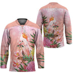 Australia Christmas Pink Cockatoo with Banksia Hockey Jersey Coral Pink - Aussie Hoodie
